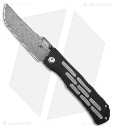Kansept Knives Reedus Frame Lock Knife Black Titanium (3.5" Damascus)