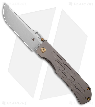 Kansept Knives Reedus Frame Lock Knife Bronze Anodized Titanium (3.5" Stonewash)