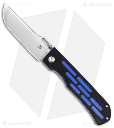 Kansept Knives Reedus Liner Lock Knife Black/Blue G-10 (3.5" Stonewash)