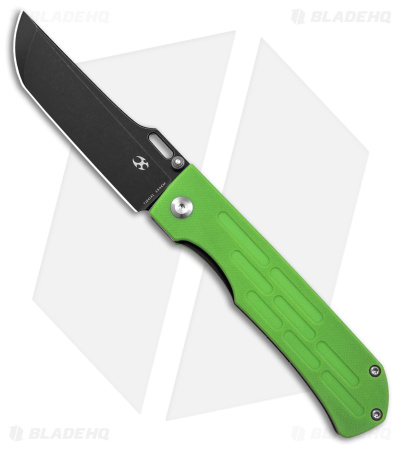 Kansept Knives Reedus Liner Lock Knife Green G-10 (3.5" Black Stonewash)