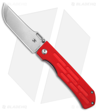 Kansept Knives Reedus Liner Lock Knife Red G-10 (3.5" Stonewash)