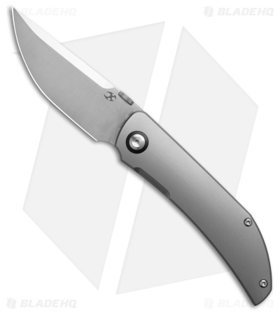 Kansept Knives Tarkin Frame Lock Knife Bead Blasted Titanium (3.5" Satin)