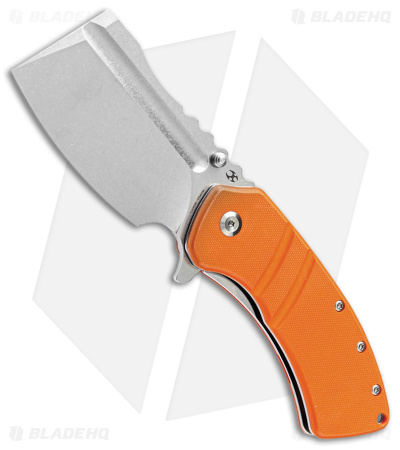 Kansept Knives XL Korvid Liner Lock Knife Orange G-10 (3.5" Satin)