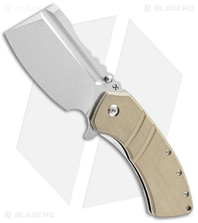 Kansept Knives XL Korvid Liner Lock Knife Light Sand G-10 (3.5" SW)