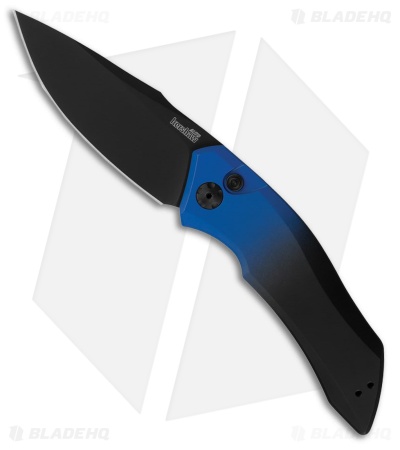 Kershaw Launch 1 Automatic MagnaCut Knife Black/Blue Aluminum (3.4" Black)