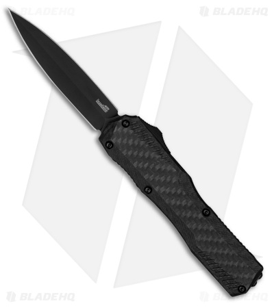 Kershaw Livewire D/E OTF MagnaCut Knife Black Al + Carbon Fiber (3.4" Black)
