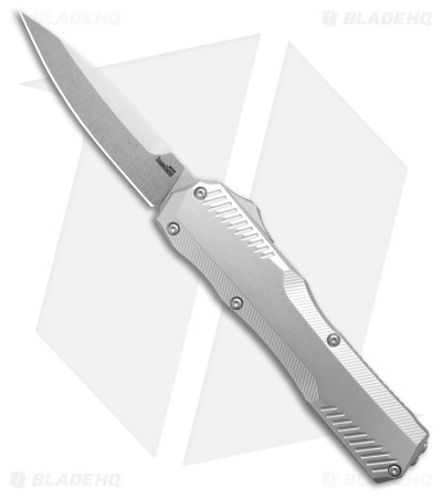 Kershaw Livewire MagnaCut OTF Automatic Knife Raw Aluminum (3.4" Stonewash)