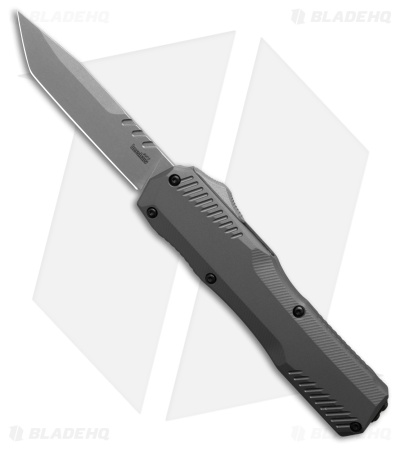 Kershaw Livewire MagnaCut Tanto OTF Automatic Knife Gray Aluminum (3.4" SW)