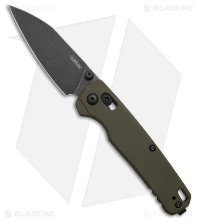 Kershaw Bel Air MagnaCut DuraLock Knife Olive Blackwash Aluminum (3.1" Black SW)