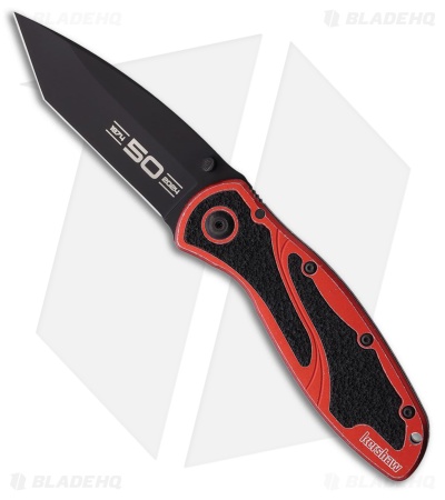 Kershaw Blur 50th Anniversary Assisted Opening Knife Red Washed Al (3.37" Black)