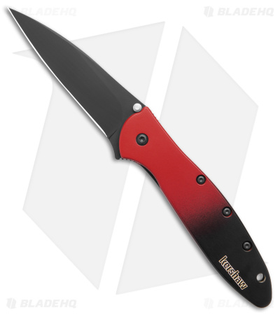 Kershaw Leek MagnaCut Assisted Opening Gradient Red Aluminum (3"  Black)