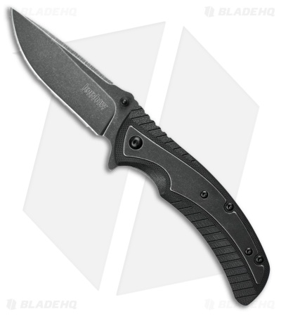 Kershaw Scrip Spring Assisted Liner Lock Knife Black GFN (3.25" Black Stonewash)
