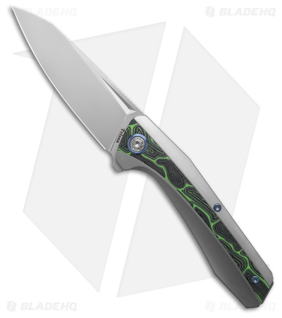 Ketuo Telson Frame Lock Knife Titanium + Black/Green G-10 (3.7