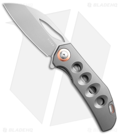 Kizer Hawk Liner Lock Knife Gray Titanium (3.6" Bubble SW)