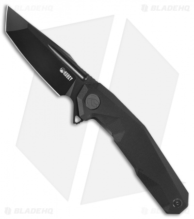 Kubey Carve Nest Liner Lock Tanto Knife Black G-10 (3.27" Black)
