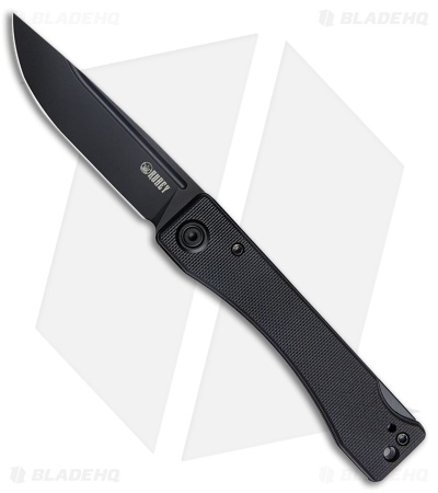 Kubey Knives Akino Lockback Knife Black G-10  (3.03" Blackwash)