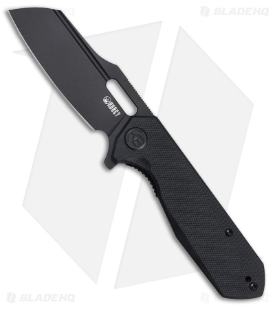 Kubey Atlas Nest Liner Lock Knife Black G-10 (3.3" Black Stonewash)