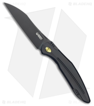 Kubey Barracuda Liner Lock Knife Black Titanium (3.3" Black M390)