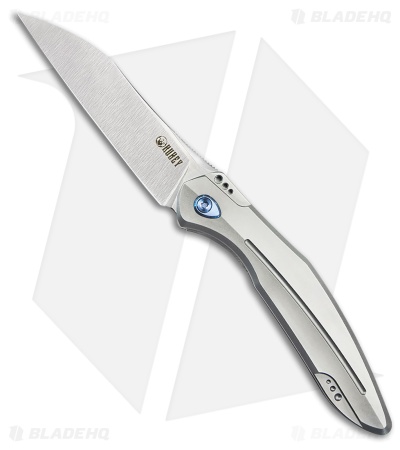 Kubey Barracuda Liner Lock Knife Titanium (3.3" Satin M390)