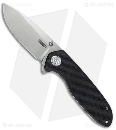 Kubey Knives Belus Liner Lock Knife Black G-10 (3" Stonewash)