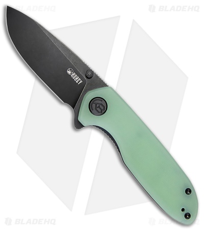 Kubey Knives Belus Liner Lock Knife Jade G-10 (3" Black SW)