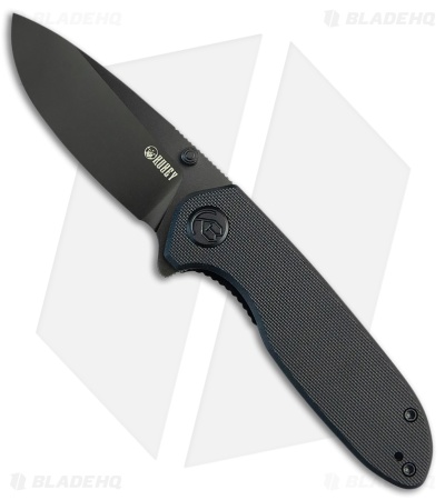 Kubey Knives Belus Liner Lock Knife Black G-10 (3" Black SW)