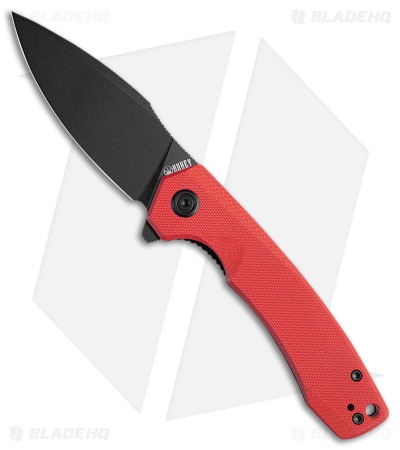 Kubey Calyce Liner Lock Red G-10 (3.27" Black)