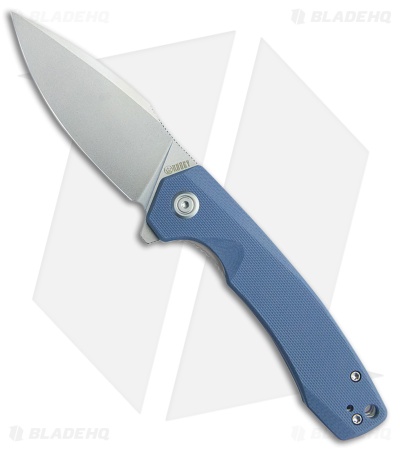 Kubey Knives Calyce Liner Lock Knife Blue G-10 (3.27" Bead Blast)