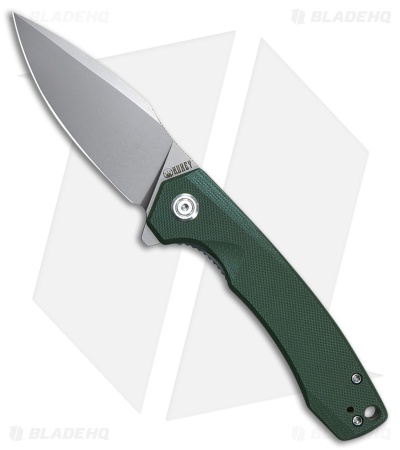 Kubey Knives Calyce Liner Lock Knife Green G-10 (3.27" Bead Blasted)