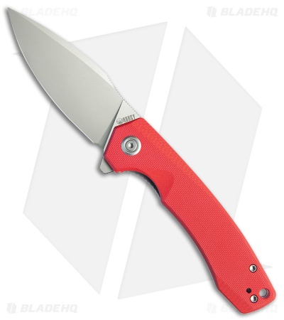 Kubey Calyce Liner Lock Red G-10 (3.27" Bead Blasted)