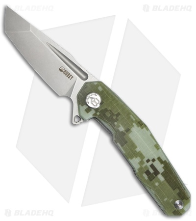 Kubey Carve Nest Liner Lock Knife Camo G-10 (3.27" Sandblast) KB237H