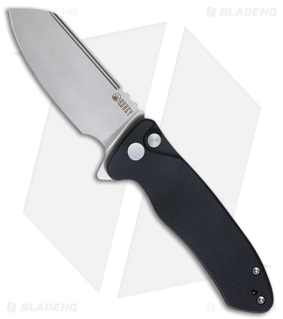 Kubey Creon Button Lock Knife Black G-10  (2.87