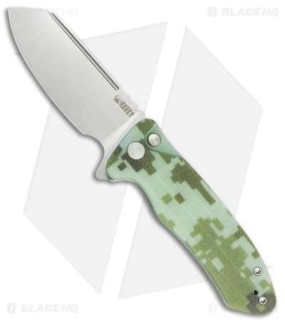 Kubey Creon Button Lock Knife Camo G-10 (2.87" Bead Blast) KU336J