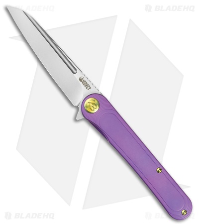 Kubey Tkachukv Dandy Frame Lock Purple Titanium (4" Bead Blast CPM S90V)