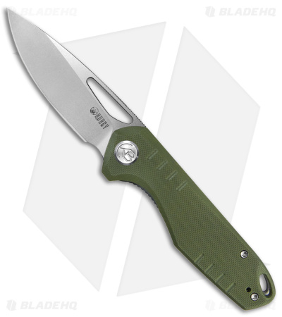 Kubey Doris Liner Lock Knife OD Green G-10 (3.2" Satin)