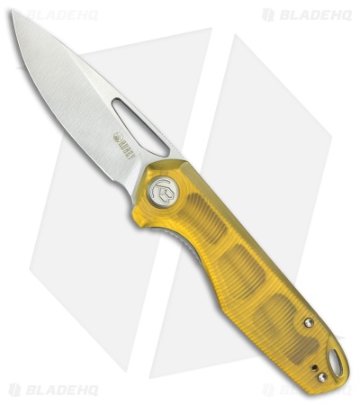 Kubey Knives Doris Drop Point Liner Lock Knife Ultem (3.3" Satin D2)