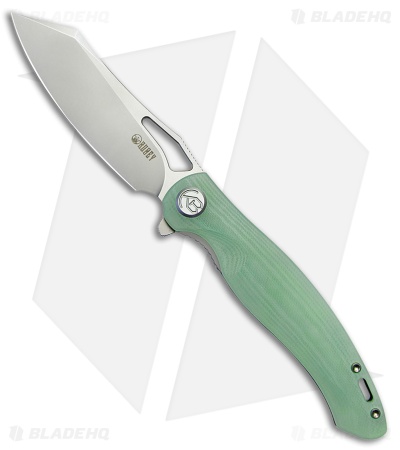 Kubey Drake Liner Lock Knife Jade G-10 (3.4" Bead Blast) KU239I