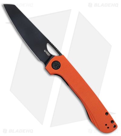 Kubey Elang Liner Lock Knife Orange G-10 (3.94" Black)