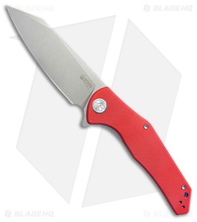 Kubey Knives Flash Tanto Liner Lock Knife Red G-10 (3.9