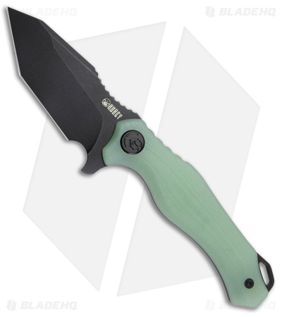 Kubey Golf EDC Tanto Fixed Blade Knife Jade G-10 (3.1