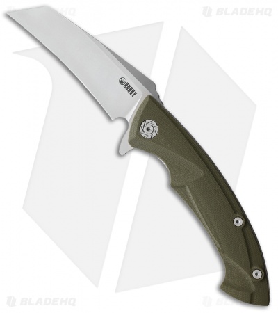 Kubey Anteater Nest Liner Lock Knife Green G-10 (3.5" Bead Blast)