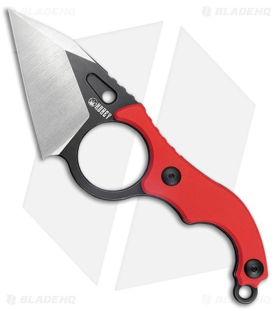 Kubey Hippocam EDC Fixed Blade Knife Red G-10 (2.4" Two-Tone) KU166D