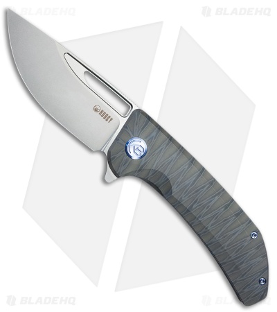 Kubey Hyperion Frame Lock Flamed Titanium (3.50