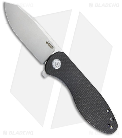 Kubey Master Chief Liner Lock Knife Black Micarta (3.4" Stonewash)