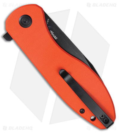 Kubey Master Chief Knife Orange G-10/Black SW - Blade HQ