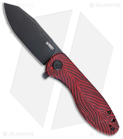 Kubey Master Chief Knife Black/Red G-10/Black SW - Blade HQ