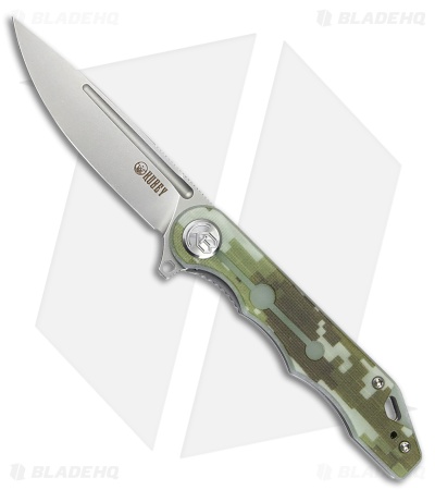 Kubey Mizo Liner Lock Knife Camo G-10 (3.15" Bead Blast) KU312E