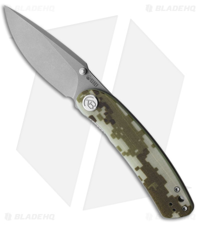Kubey Momentum Liner Lock Knife Camo (3.5" Bead Blast)