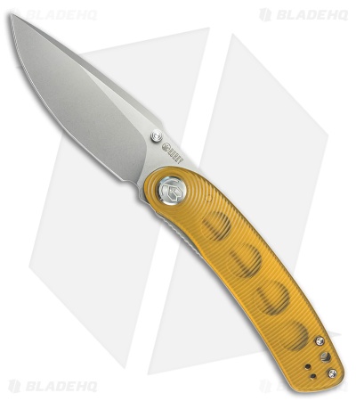 Kubey Knives Momentum Liner Lock Knife Ultem (3.5" Stonewash)
