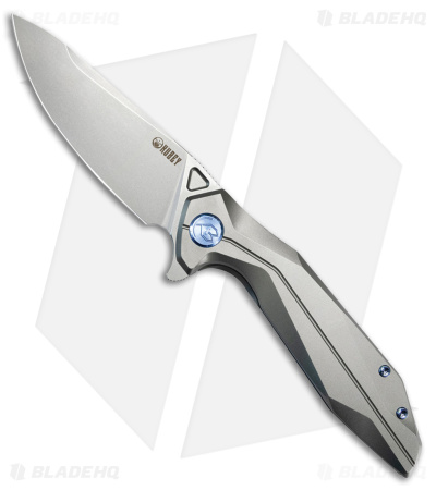 Kubey Nova Drop Point Frame Lock Titanium (3.7